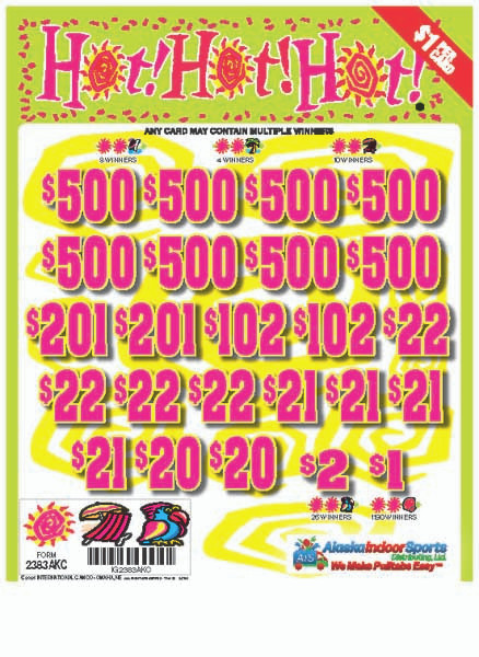 Hot! Hot! Hot! 3W $1 8@$500 $1B 25% 8036