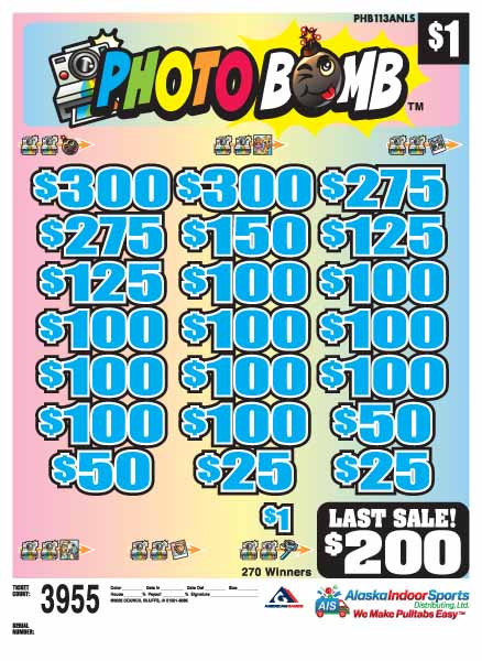 Photo Bomb 3W $1 4@$250 (2@$300) $1B 20% 3955 LS