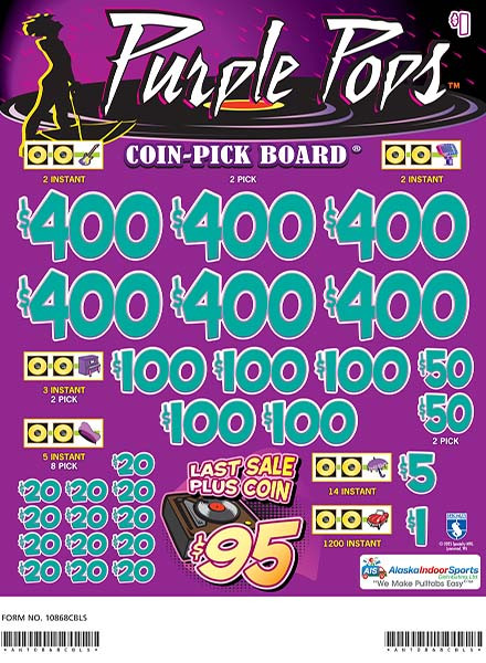 Purple Pops Coin Pick-Board 3W $1 6@$400 $1B 29% 6480 LS
