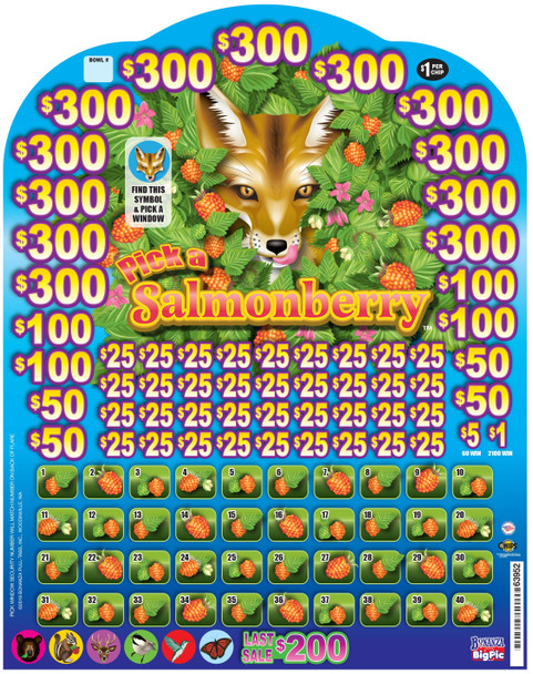 Pick a Salmonberry Big Pic Chip $1 12@$300 $1B 23% 9944 LS