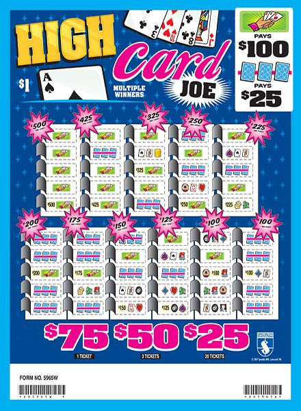 High Card Joe 5W $1 1@$500 (5,4,3,2,1) $25B 18% 4000