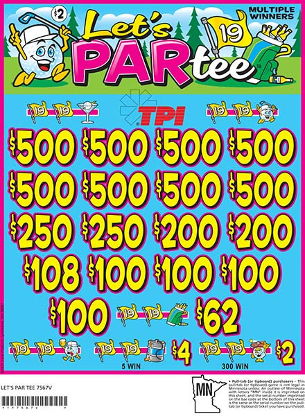 Let's Par Tee 3W $2 8@$500 $2B 24% 3960