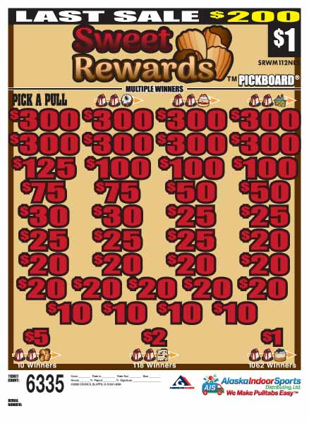 Sweet Rewards PK 3W $1 8@$300 $1B 20% 6335 LS