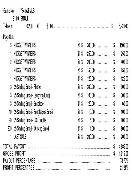 Emoji Embedded PK 3W $1 8@$300 $1B 21% 6200 LS