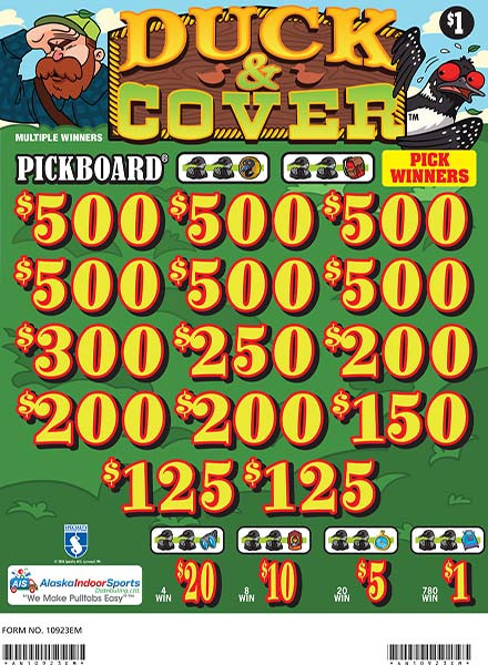 Duck and Cover Embedded PK 3W $1 6@$500 $1B 20% 7000
