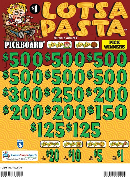 Lotsa Pasta Embedded PK 3W $1 6@$500 $1B 20% 7000