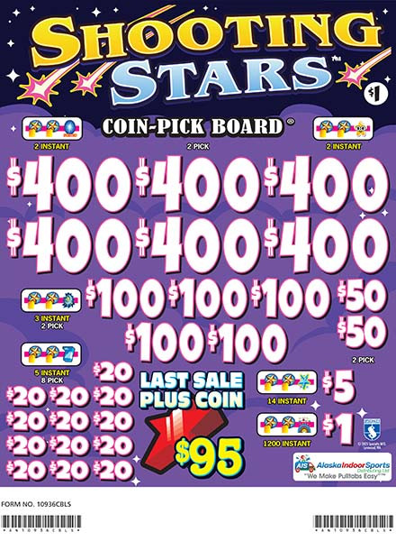 Shooting Stars Coin Pick-Board 3W $1 6@$400 $1B 29% 6480 LS