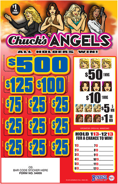 Chuck's Angels Seal 5W $1 1@$500 $1B 29% 1680 All Holders Win