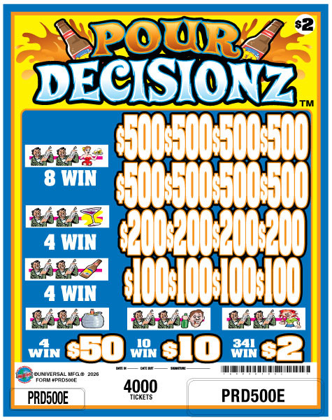 Pour Decisionz 3W $2 8@$500 $2B 23% 4000