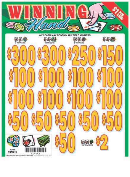 Winning Hand 3W $1 6@$150 (2@$300) $2B 23% 3185