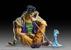 PREORDINE+ 12/2024 JoJo's Bizarre Adventure Part 3: Stardust Crusaders Action Figure Legend N'Doul & GEB 9 cm