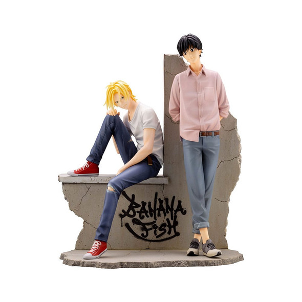 PREORDINE+ 03/2024 Banana Fish PVC ARTFXJ Statue 1/8 Ash & Eiji 25 cm