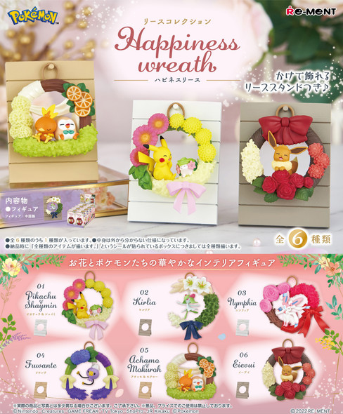 PREORDINE ESAURITO Pokemon Wreath Collection Happiness wreath BOX da 6 minifigure