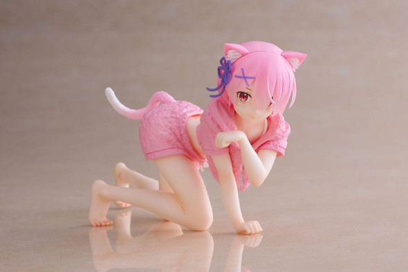 PREORDINE ESAURITO  Re:Zero Precious PVC Statue Desktop Cute Figure Ram Cat Roomwear Ver. 13 cm