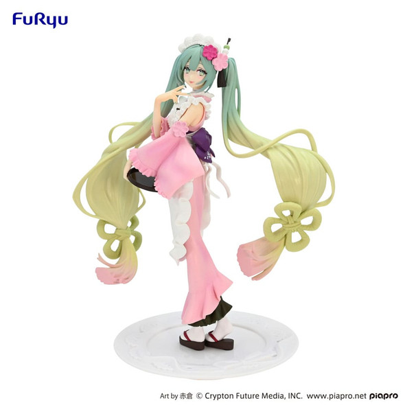 PREORDINE+ CHIUSO 05/2024 Hatsune Miku Exceed Creative PVC Statue Matcha Green Tea Parfait Cherry Blossom Ver. 20 cm