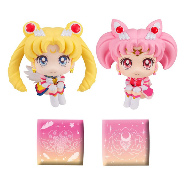 SU ORDINAZIONE Sailor Moon Cosmos The Movie Look Look Up PVC Statues Eternal Sailor Moon & Eternal Sailor Chibi Moon LTD Ver. 11 cm