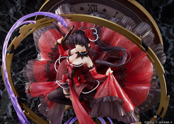 SU ORDINAZIONE Date A Bullet PVC Statue 1/7 Kurumi Tokisaki: Pigeon Blood Ruby Dress Ver. 33 cm