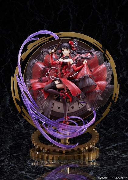 SU ORDINAZIONE Date A Bullet PVC Statue 1/7 Kurumi Tokisaki: Pigeon Blood Ruby Dress Ver. 33 cm