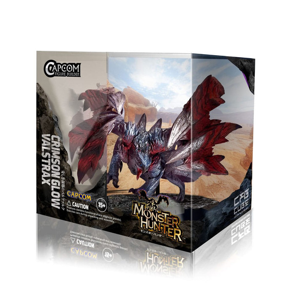 PREORDINE+ 09/2024 Monster Hunter PVC Statue Builder Cube Crimson Glow Valstrax 10 cm