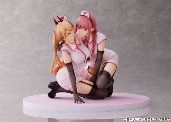 SU ORDINAZIONE Chainsaw Man PVC Statue 1/7 Power & Makima Nurse Ver. 14 cm