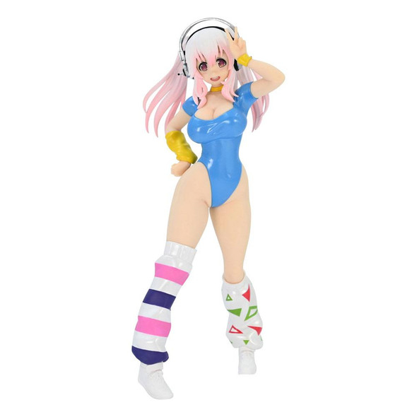 PREORDINE+ CHIUSO 10/2024 Super Sonico PVC Statue Super Sonico Concept Figure 80's/Another Color/Blue Ver. 18 cm (re-run) (H)