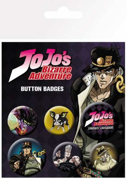 IJojo's Bizarre Adventure Pin Badges 6-Pack Characters