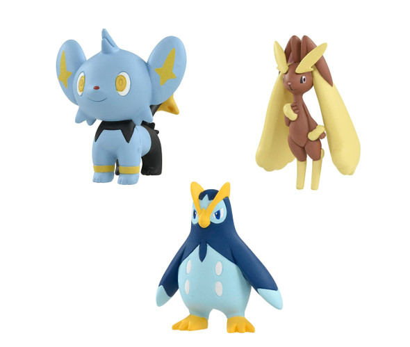 Lopunny, Shinx and Prinplup: Pokemon Moncolle Set (Set di 3)