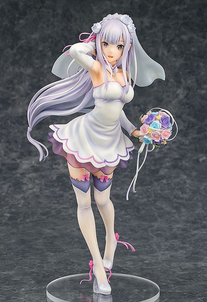 PREORDINE/RIPROPOSTA 05/2024 Re:ZERO -Starting Life in Another World- PVC Statue 1/7 Emilia Wedding Ver. 25 cm