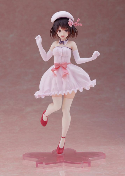 IN STOCK  (Scatola Danneggiata) Saekano Coreful PVC Statue Kato Megumi Sakura Dress Ver. 20 cm