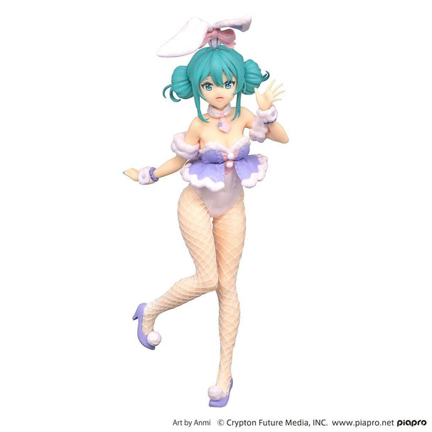 PREORDINE+ CHIUSO 03/2024 Hatsune Miku BiCute Bunnies PVC Statue White Rabbit Purple Color Ver. 28 cm