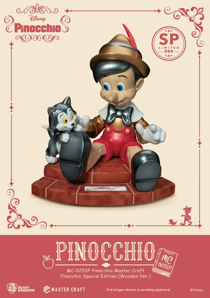 PREORDINE+ 05/2024 Disney Master Craft Statue Pinocchio Wooden Ver. Special Edition 27 cm