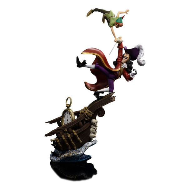 PREORDINE+ CHIUSO 01/2025 Disney Scale Statue 1/10 Peter Pan vs Hook 40 cm