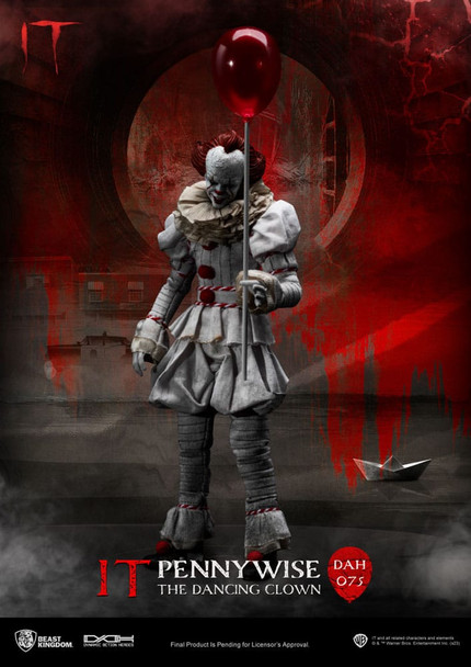 PREORDINE+ 01/2025 Stephen Kings It Dynamic 8ction Heroes Action Figure 1/9 Pennywise 21 cm (PREORDINE NON CANCELLABILE)