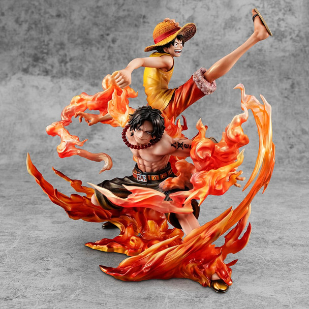 PREORDINE+ 01/2025 One Piece P.O.P NEO-Maximum PVC Statue Luffy & Ace Bond between brothers 20th Limited Ver. 25 cm(PREORDINE NON CANCELLABILE)