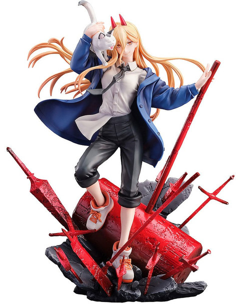 PREORDINE 09/2024 Chainsaw Man Statue 1/7 Power & Meowy 28 cm (PREORDINE NON CANCELLABILE)