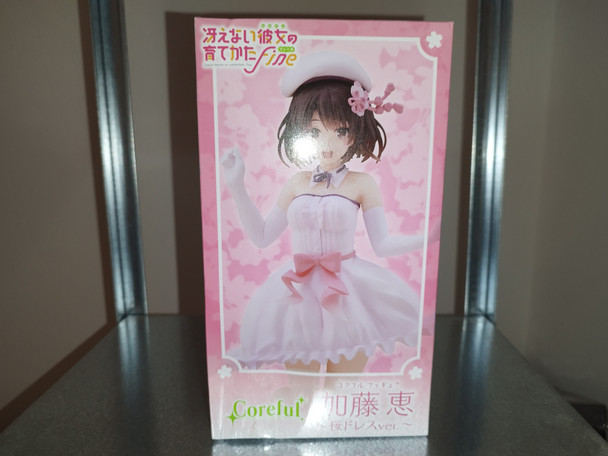 (Scatola Danneggiata) Saekano Coreful PVC Statue Kato Megumi Sakura Dress Ver. 20 cm