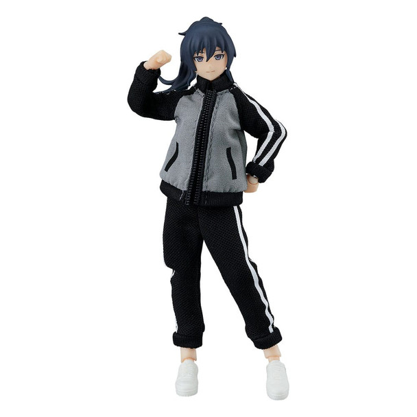 PREORDINE ESAURITO Original Character Figma Action Figure Female Body (Makoto) with Tracksuit + Tracksuit Skirt Outfit 13 cm