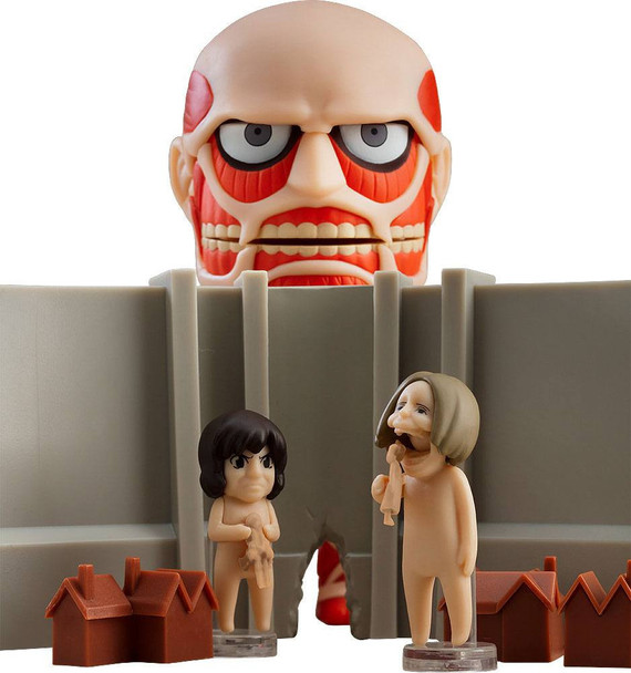 SU ORDINAZIONE Attack on Titan Nendoroid Action Figure Colossal Titan Renewal Set 10 cm