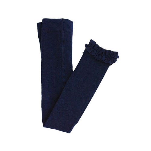 Ruffle Butts Navy Footless Ruffle Tights