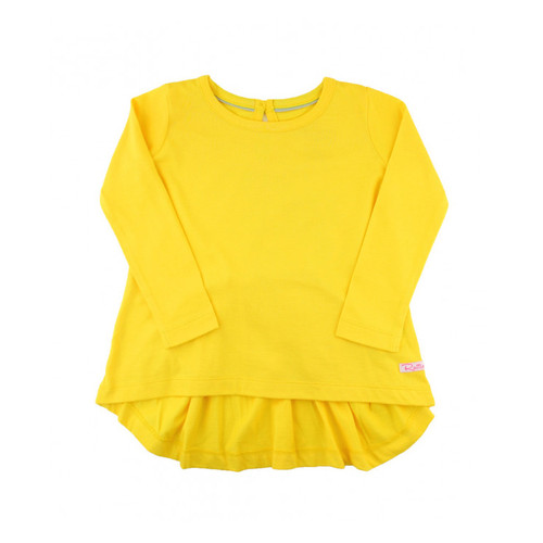 Yellow Long Sleeve Bow-Back Top