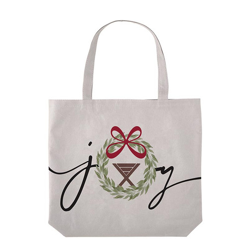 Joy Christmas Canvas Tote Bag 