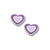 Emily by Tomas Sterling Silver Purple Enamel Heart Stud Earring