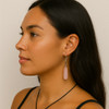 GER-KGEB2r Rose Quartz Teardrop Earrings