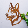 German Shepherd Head Corten Steel Wall Art