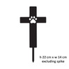 Pet Cross Metal Garden Art