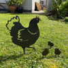 BAMA207 Chick 3 Corten Steel Garden Art