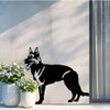 German Shepherd Steel Wall Art Black