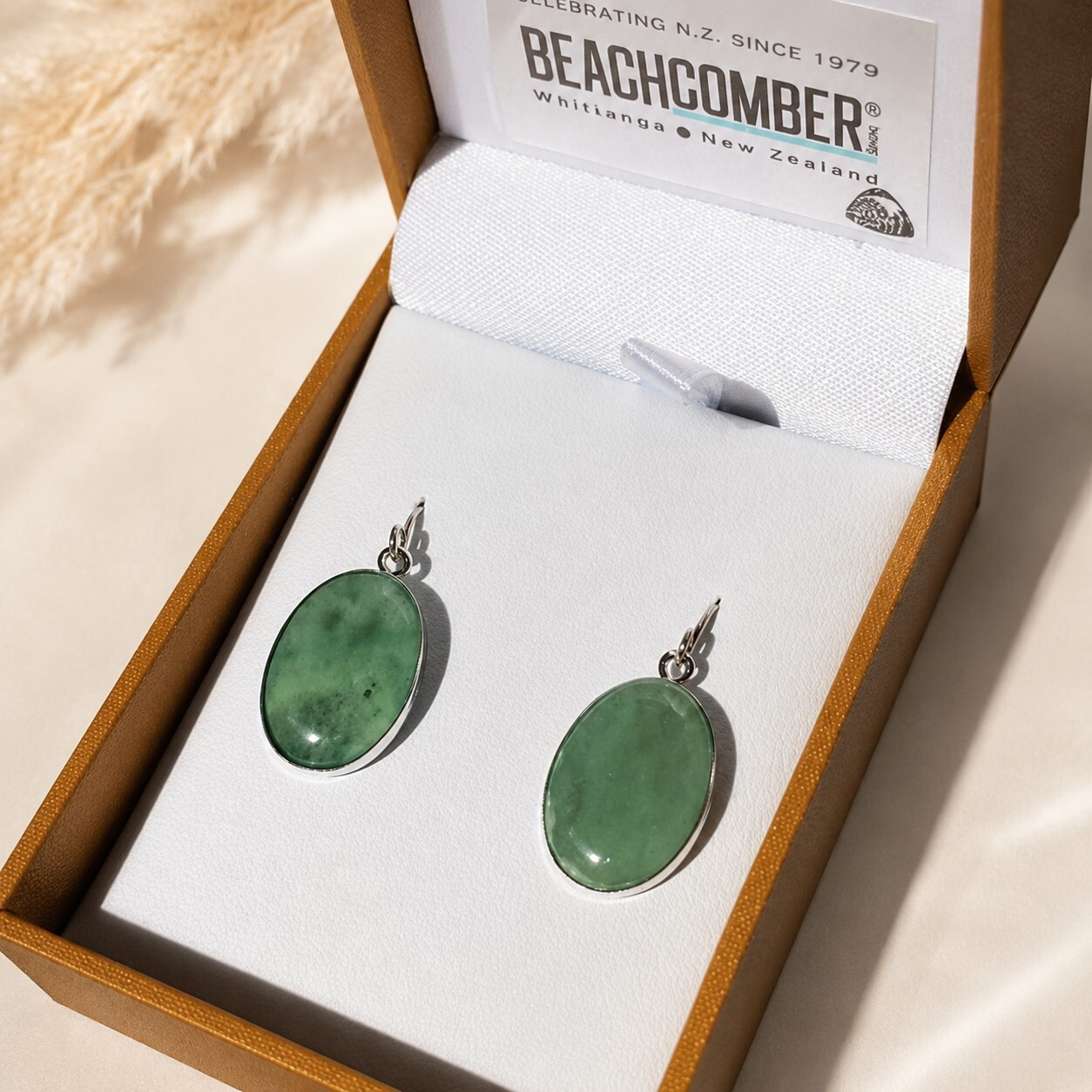 Silvertone Pounamu Earrings