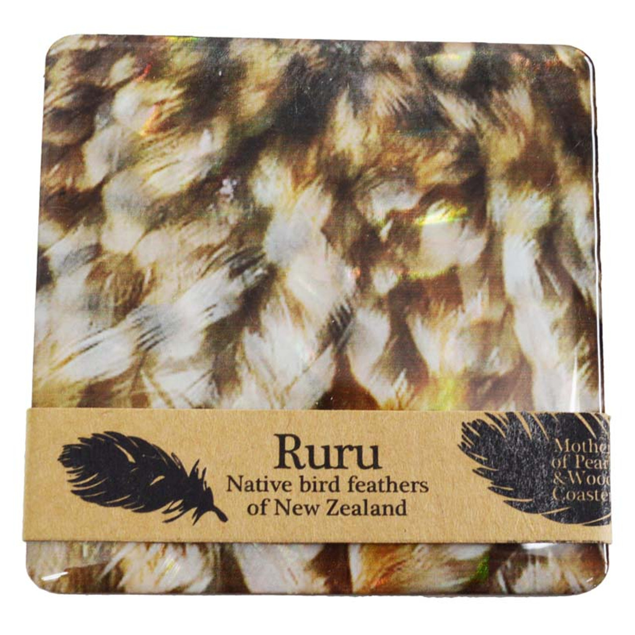 BCCS304 Pearl Coaster Ruru Feather