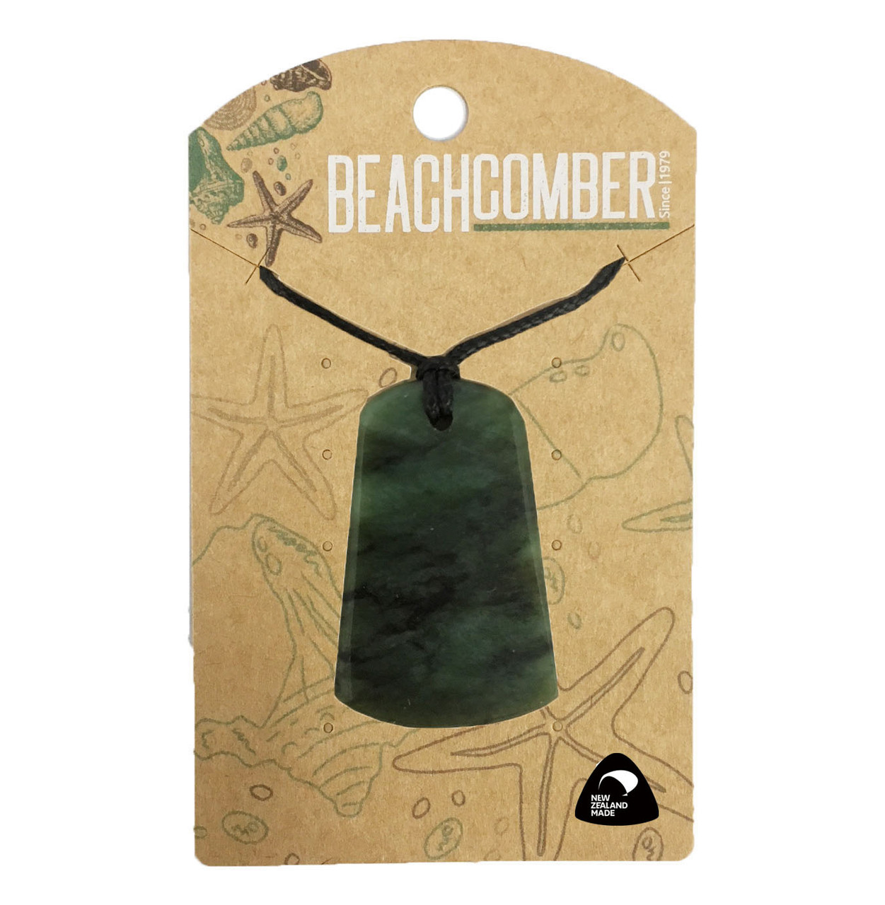 NZ Pounamu Pendant Carded